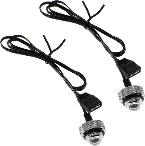 XSPC 5V 3Pin aRGB LED Blank G1/4" Plug, Chrome, 2-Pack in Kuwait