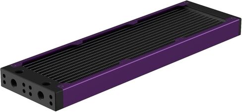 PrimoChill 360SL (30mm) EXIMO Modular Radiator, Black POM, 3x120mm, Triple Fan (R-SL-BK36) Available in 20+ Colors, Assembled in USA and Custom Watercooling Loop Ready - Candy Purple in Saudi Arabia