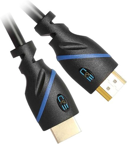 C&E 50 Feet Category 2 Certified - كابل Super HDMI ذكر إلى ذكر، مطلي بالذهب، أسود، حزمة واحدة in Kuwait