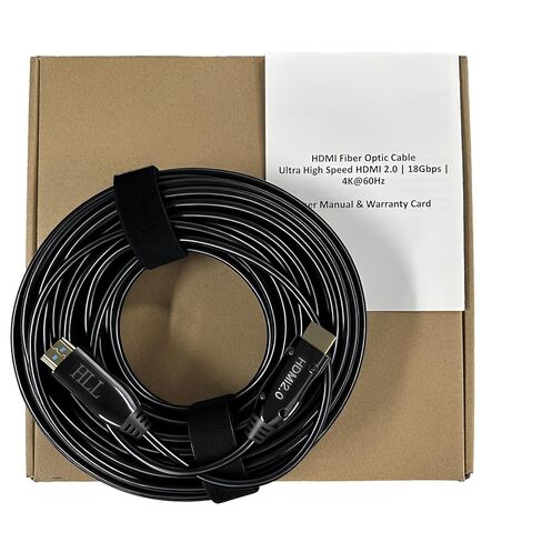 كابل HDMI من الألياف الضوئية بطول 66 قدمًا، كابل HDMI 2.0 طويل 4K، سلك HDMI عالي السرعة 18 جيجابت في الثانية 4K@60 هرتز مع HDR ARC HDCP 2.2، نحيف ومرن، لا فقدان للإشارة، كابلات كهربائية لجهاز العرض TV PS5 Xbox Laptop in Kuwait