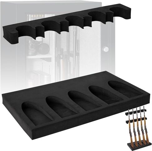 OCQOTAT Gun Rack for Gun Storage, Gun Safe Accessory for Shotguns, Gun Holder in Gun Cabinet, Shotgun Rest, Foam Material with Magnetic Strip and Hook Strip, Gifts for Hunters in Saudi Arabia