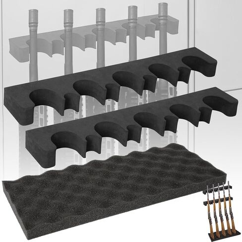 OCQOTAT Gun Rack for Gun Storage, Gun Safe Accessory for Shotguns, Gun Holder in Gun Cabinet, Shotgun Rest, Foam Material with Magnetic Strip and Hook Strip, Gifts for Hunters in Saudi Arabia