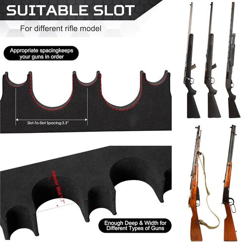 OCQOTAT Gun Rack for Gun Storage, Gun Safe Accessory for Shotguns, Gun Holder in Gun Cabinet, Shotgun Rest, Foam Material with Magnetic Strip and Hook Strip, Gifts for Hunters in Saudi Arabia