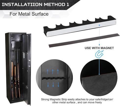 OCQOTAT Gun Rack for Gun Storage, Gun Safe Accessory for Shotguns, Gun Holder in Gun Cabinet, Shotgun Rest, Foam Material with Magnetic Strip and Hook Strip, Gifts for Hunters in Saudi Arabia