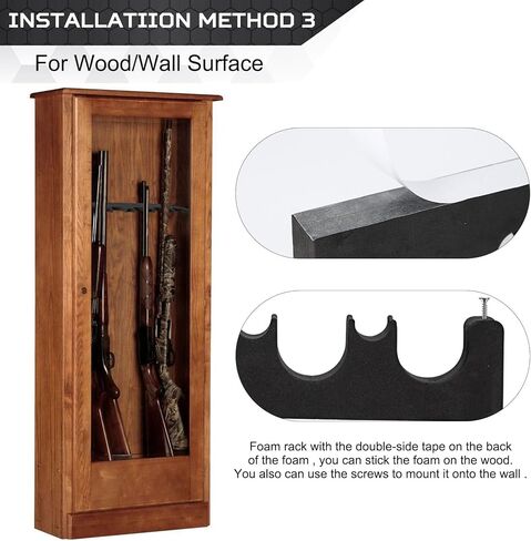 OCQOTAT Gun Rack for Gun Storage, Gun Safe Accessory for Shotguns, Gun Holder in Gun Cabinet, Shotgun Rest, Foam Material with Magnetic Strip and Hook Strip, Gifts for Hunters in Saudi Arabia