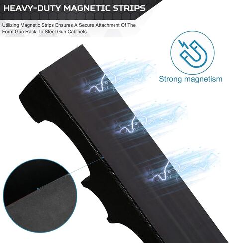 OCQOTAT Gun Rack for Gun Storage, Gun Safe Accessory for Shotguns, Gun Holder in Gun Cabinet, Shotgun Rest, Foam Material with Magnetic Strip and Hook Strip, Gifts for Hunters in Saudi Arabia