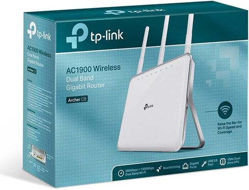 TP-Link AC1900 Smart Wireless Router - Beamforming Dual Band Gigabit WiFi Internet Routers for Home, High Speed, Long Range, Ideal for Gaming (Archer C9) in Kuwait