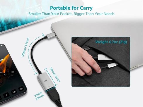 محول Monoprice USB-C إلى 8K60 HDMI 2.1 - حل عرض فائق الدقة متوافق مع MacBook Pro/Air، iPad، iPhone 15/16، للمبدعين واللاعبين والمحترفين in Kuwait