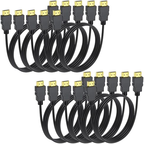 HDMI Cable 3FT 4-Pack,4K HDMI 2.0 Cord Pack of 4 | 3 FT HDMI Game Cable 4K@60Hz, 2K,1080P with Ethernet/ARC, HDCP 2.2 for Computer, Monitor, Soundbar, Roku/LG TV,PS4/PS5, Xbox in Saudi Arabia