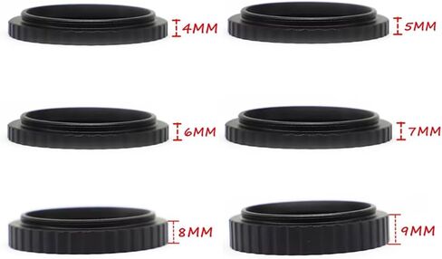 StarPal M48x0.75 طقم أنبوب تمديد معدني 4/5/6/7/8/9 مللي متر حلقات التمديد البؤري للتصوير الفوتوغرافي للتلسكوب الفلكي in Kuwait