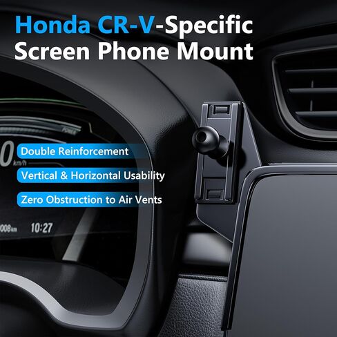 ELOHEI Car Phone Holder for Honda CR-V 2017-2022 Accessories, 7/5" Screen Phone Mount with Fixed Storage Tray and 360° Rotation Smart Phone Mount Kit in Kuwait