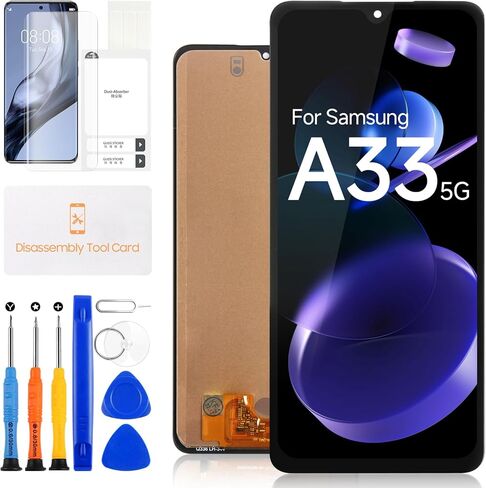 for Samsung Galaxy A33 5G A356 Screen Replacement for Galaxy A33 5G LCD Display for Samsung SM-A336E A336B LCD Touch Screen Digitizer Full Assembly with Repair Kit (Black,6.4 inch) in Kuwait