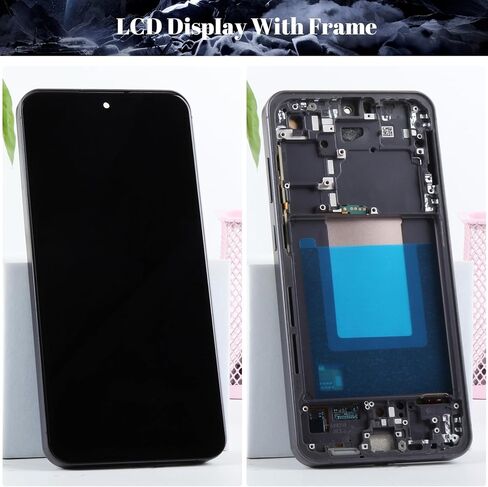 TFT لهاتف Samsung Galaxy S24 FE شاشة LCD لشاشة Samsung SM-S721B SM-S721U استبدال شاشة SM-S721W SM-S7210 شاشة LCD SM-S721N طقم إصلاح مجموعة رقمنة اللمس (6.7 بوصة، أسود مع إطار) in Kuwait