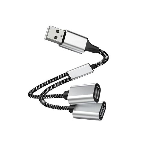 2Pack USB Hub Splitter, USB A Male to 3-Female Splitter, Y-Splitter Type Cable for Laptop/PC, Nylon Braided Multi-Port Adapter for Keyboard, Mouse, Flash Drive, Charging & Data Sync (Not for Carplay) in Kuwait