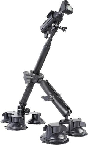 حامل سيارة PellKing بـ 5 أكواب شفط لـ DJI Osmo Pocket 4 3، لقطات جوية على ارتفاعات منخفضة، جهاز إطلاق النار على السيارة متوافق مع GoPro 13 12 11 10، GoPro MAX 2، DJI OSMO Action Cameras in Kuwait