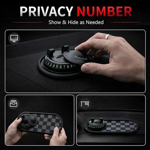 Multifunctional Car Anti-Slip Mat Dash Phone Holder New Accessories Dashboard Mat Non Slip Cover Driver Essentials Support Stand All in One Car Organizer Pad Dash Board Sticky Pad (Black & Gray) in Kuwait