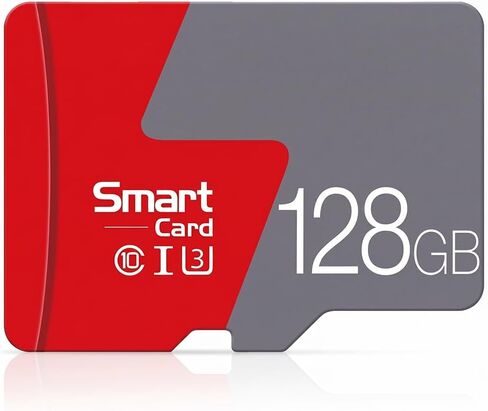 Micro SD Card,Memory Card Adapter - 100MB/s Read Speed, C10, U3, A1 for Dash Cam,Smart Phones, Tablets, Games(Red-Grey) in Kuwait