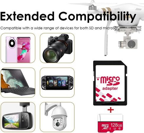 128GB High Speed Memory Card, Universal Micro SD Card for Dash Cam, Surveillance Camera and Smart Electronic Devices Storage, C in Kuwait