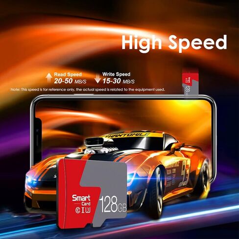 بطاقة ذاكرة عالية السرعة سعة 128 جيجابايت، بطاقة Micro SD عالمية لكاميرا داش كام وكاميرا المراقبة وتخزين الأجهزة الإلكترونية الذكية، E in Kuwait