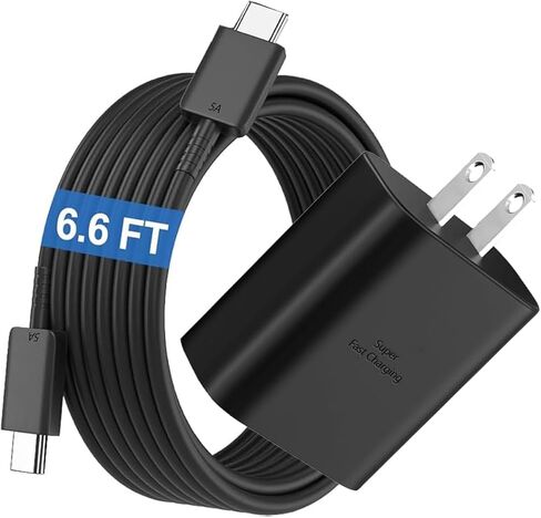 45W Super Fast Charger Type C, for Samsung Galaxy Tab A11/A11+/S11 Ultra/S11/S10 Lite/S10 FE/S10 FE+ Charger Block with 6.6FT Type C Charging Cord High Speed Charger Galaxy S10/S10+/S9 FE+/S9+/S8+ in Kuwait