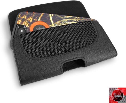 لـ LG X Charge Case، وLG X Charge Leather Pouch؛ حافظة جلدية TMAN® مع إغلاق مغناطيسي مع مشبك حزام وحلقات حزام للكريكيت LG X Charge M327 مع حافظة Otterbox in Kuwait