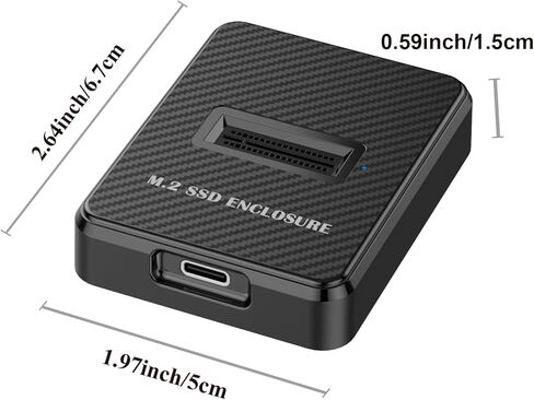 M.2 SSD to USB-C Adapter 10Gbps Support NVMe (M Key, B+M Key) & SATA (B+M Key) SSD up to 8TB M.2 SSD Enclosure in Kuwait