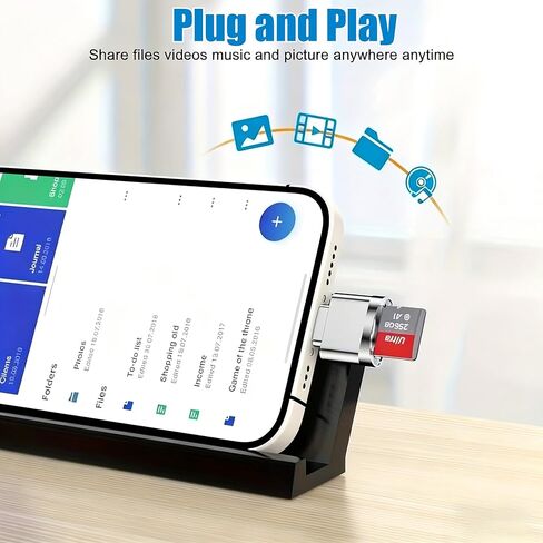 USB-C Card Reader USB 2.0 Adapter, Compact Metal Type C to Micro SD SDXC TF, for Phone Tablet Laptop, Silvery in Kuwait