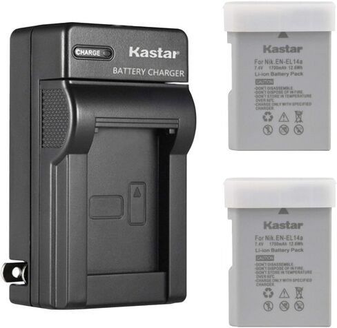 Kastar 1-Pack Battery and AC Wall Charger Replacement for Nikon D5100 DSLR Camera, D5200 DSLR Camera, D5300 DSLR Camera, D5500 DSLR Camera, D5600 DSLR Camera, Df DSLR Camera, D3500 DSLR Camera in Kuwait