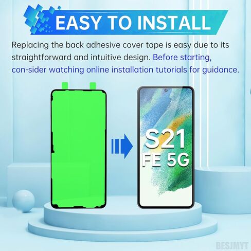 3PCS Battery Door Cover Adhesive Tape for Samsung Galaxy S21 FE 5G Back Cover Sticker Adhesive Tape Glue Replacement for samsungs21 fe 5g SM-G990U SM-G990U1 in Kuwait