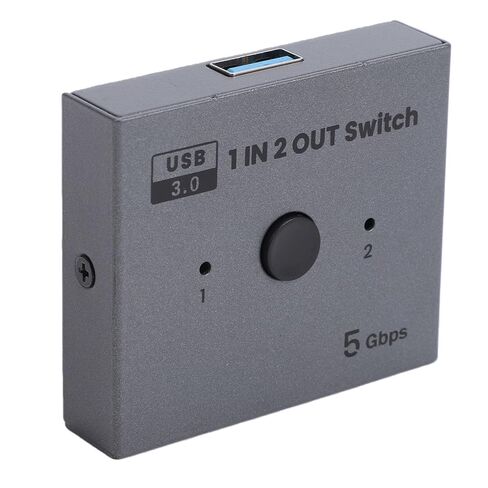 Fabater USB 3.0 Switcher, Bidirectional 2 in 1 Out 1 in 2 Out 3 Port Aluminium Alloy USB Switcher for Keyboard, Mouse, Printer, Card Reader in Kuwait