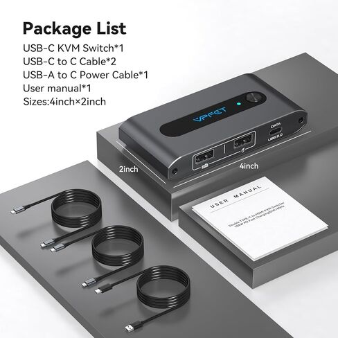 USB C KVM Switch 1 شاشات 2 كمبيوتر محمول 4K @ 60 هرتز HDMI KVM Switch 2 منفذ مشاركة 1 شاشة لوحة مفاتيح ماوس محركات الأقراص الصلبة دعم الطابعة 100 وات شحن لأجهزة الكمبيوتر المحمول in Kuwait