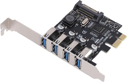 بطاقة توسيع Superspeed PCI E USB3.0 متوافقة مع 11 10 8 X 7 Vista 4 منافذ ذاتية التشغيل إضافة على البطاقة لمنصات الأجهزة المعدنية وثنائي الفينيل متعدد الكلور in Kuwait