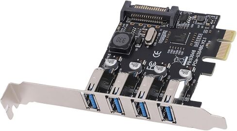 بطاقة توسيع Superspeed PCI E USB3.0 متوافقة مع 11 10 8 X 7 Vista 4 منافذ ذاتية التشغيل إضافة على البطاقة لمنصات الأجهزة المعدنية وثنائي الفينيل متعدد الكلور in Kuwait