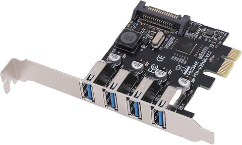 بطاقة توسيع Superspeed PCI E USB3.0 متوافقة مع 11 10 8 X 7 Vista 4 منافذ ذاتية التشغيل إضافة على البطاقة لمنصات الأجهزة المعدنية وثنائي الفينيل متعدد الكلور in Kuwait
