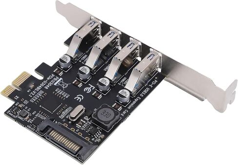 بطاقة توسيع Superspeed PCI E USB3.0 متوافقة مع 11 10 8 X 7 Vista 4 منافذ ذاتية التشغيل إضافة على البطاقة لمنصات الأجهزة المعدنية وثنائي الفينيل متعدد الكلور in Kuwait