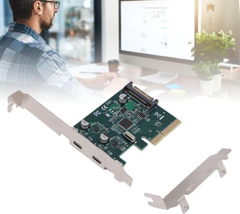 بطاقة توسيع PCIe USB 3.1 Gen 2 عالية السرعة بسرعة 10 جيجابت في الثانية ومنفذين لأجهزة التحكم في ألعاب الواقع الافتراضي لسطح المكتب in Kuwait