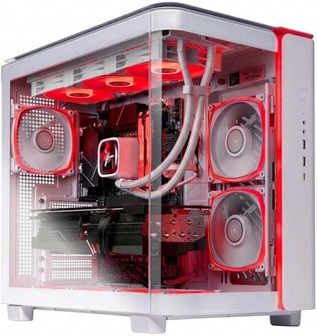 كمبيوتر مكتبي Skytech Gaming King 95، Ryzen 7 9700X 3.8 جيجا هرتز (5.5 جيجا هرتز)، NVIDIA RTX 5070 Ti 16 جيجا، 2 تيرابايت Gen4 NVMe SSD، 32 جيجا DDR5 RAM 6000 RGB، 850 وات ذهبي ATX 3 PSU، 360 مم ARGB AIO، واي فاي، ويندوز 11 in Kuwait