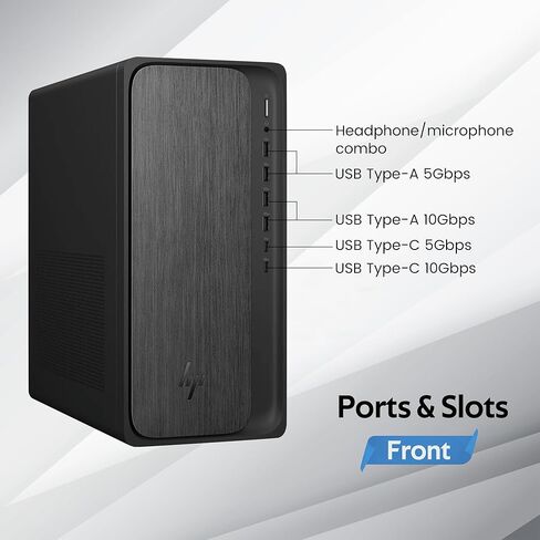 HP OmniDesk Desktop Computer PC, AMD Ryzen 7 8700G, 32GB DDR5 RAM, AMD Radeon 780M Graphics, 3TB Storage (2TB PCIe SSD&1TB Docking Station Set), Copilot, Wi-Fi 6, Keyboard & Mouse, Win 11 Pro, Black in Kuwait