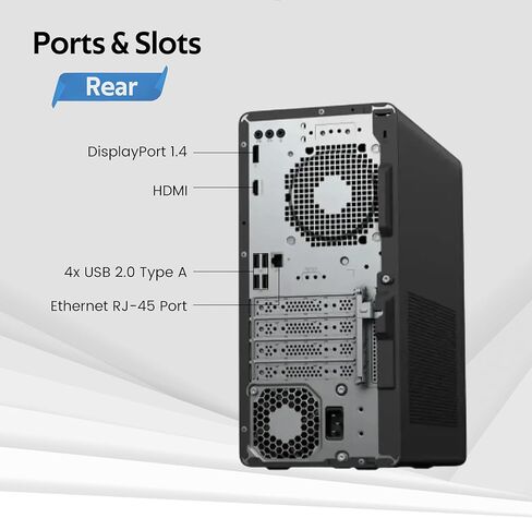 HP OmniDesk Desktop Computer PC, AMD Ryzen 7 8700G, 32GB DDR5 RAM, AMD Radeon 780M Graphics, 3TB Storage (2TB PCIe SSD&1TB Docking Station Set), Copilot, Wi-Fi 6, Keyboard & Mouse, Win 11 Pro, Black in Kuwait