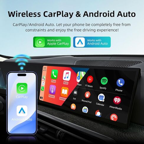صندوق فيديو سيارة LEXXSON لسيارة BMW، Android 13 Wireless Ai Box Carplay مع 8G+128G/واي فاي مزدوج/GPS/شاشة مقسمة، محول CarPlay/دعم Android التلقائي بطاقة Sim 4G ومخرج HDMI in Kuwait