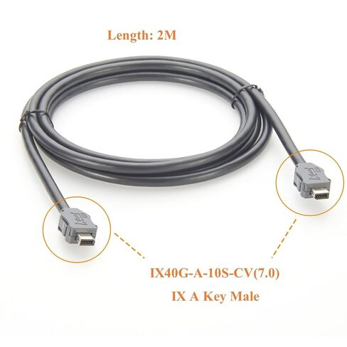 كابل إيثرنت IX صناعي Cat6A IX40G-A-10S-CV(7.0) IX مفتاح إلى IX مفتاح 10 جيجابت في الثانية كابل SFTP مزدوج الحماية للمفاتيح الصناعية لرؤية آلة الكاميرا الصناعية (2M/6.6FT) in Kuwait