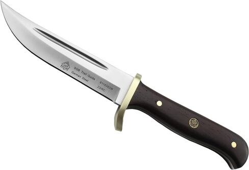 Puma SGB Trail Guide Jacaranda Wood Fixed Blade Hunting Knife with Leather Sheath in Kuwait