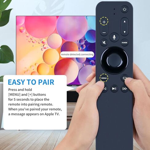 RETROSUN All URC1110 جهاز التحكم عن بعد الصوتي البديل لـ Apple TV HD و4K TV Box، يدعم Siri in Kuwait