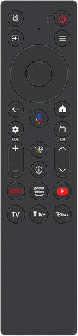 RC923A جهاز تحكم عن بعد صوتي بديل متوافق مع TCL QD-Mini LED 4K UHD Google Smart TV 98QM6K 55QM7K 50QM6K 65QM7K 75QM7K 85QM7K 98QM7K 55QM6K 65QM6K 75QM6K 85QM6K in Kuwait