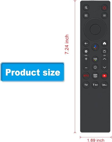 RC923A جهاز تحكم عن بعد صوتي بديل متوافق مع TCL QD-Mini LED 4K UHD Google Smart TV 98QM6K 55QM7K 50QM6K 65QM7K 75QM7K 85QM7K 98QM7K 55QM6K 65QM6K 75QM6K 85QM6K in Kuwait