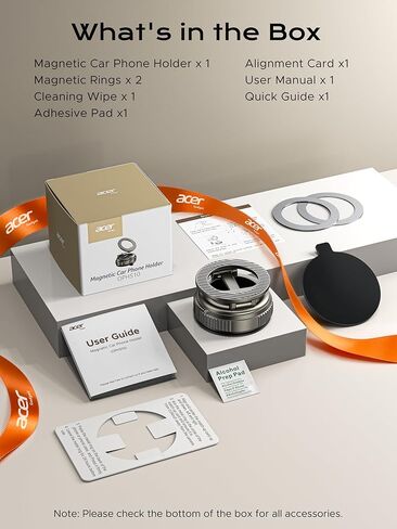 حامل هاتف السيارة Acer Gadget، حامل هاتف MagSafe لسيارتك [تثبيت مغناطيسي 5000 جرام] حامل قابل للتعديل 360 درجة للهاتف الخلوي، ملحقات السيارة للنساء والرجال لهاتف iPhone 17 16 15 14 13، ألياف الكربون رمادي in Kuwait