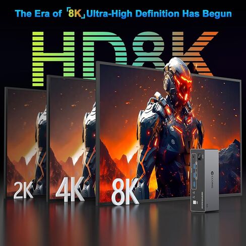8K HDMI+DP USB3.0 KVM Switch 3x3، شاشة مزدوجة 3 قنوات، شاشة ثلاثية مع صوت in Kuwait