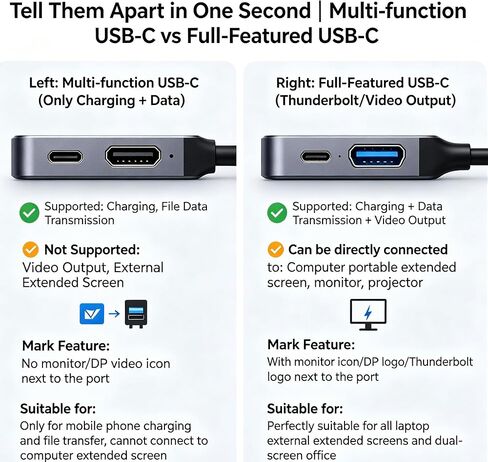 One Cable No Driver Laptop Screen Extender, 14" FHD IPS Ultra-Slim Triple Portable Monitor, 1-Min Setup Single USB-C HDMI Wi-Fi Plug & Play Travel Monitor for 13"-16.5" Windows & MacBook in Kuwait