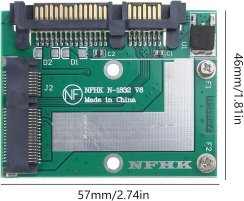 بطاقة محول Msata إلى 2.5 بوصة Sa-ta 6gbps Ssd، محول مدمج للمنافذ القياسية، سطح المكتب المحمول، 57x46 مم in Kuwait