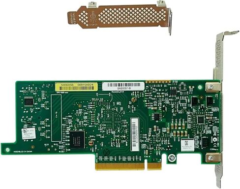 SAS HBA Card Compatible with SAS9211-8I (IT Mode) | 8-Port 6Gbps PCIe 3.0 SATA/SAS Expansion Controller | Supports ZFS, TrueNAS, unRAID & Proxmox | Includes 2× SFF-8087 to SATA Breakout Cables in Kuwait